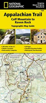portada Appalachian Trail: Calf Mountain to Raven Rock map [Virginia, West Virginia, Maryland] (National Geographic Topographic map Guide, 1505) (en Inglés)