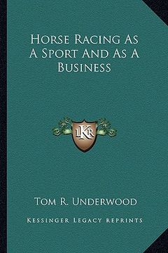 portada horse racing as a sport and as a business