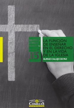 portada La Función de Enseñar en el Derecho y en la Vida de la Iglesia (in Spanish)