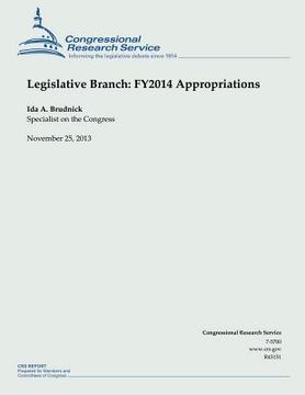 portada Legislative Branch: FY2014 Appropriations (en Inglés)