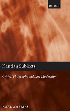 portada Kantian Subjects: Critical Philosophy and Late Modernity (en Inglés)