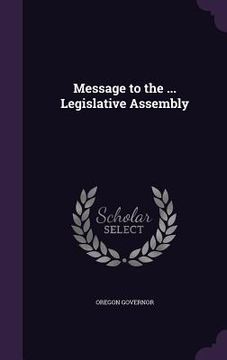 portada Message to the ... Legislative Assembly