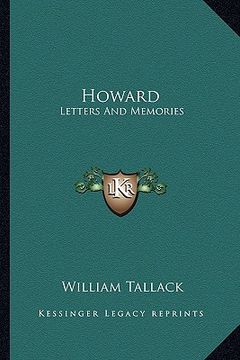 portada howard: letters and memories (in English)