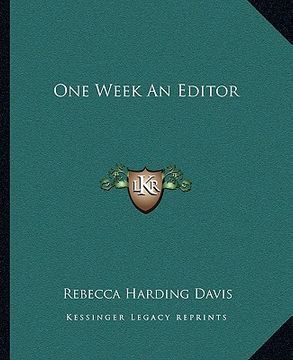 portada one week an editor (en Inglés)