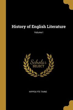 portada History of English Literature; Volume I (en Inglés)