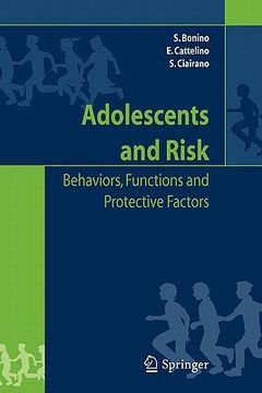 portada adolescents and risk: behaviors, functions and protective factors (en Inglés)
