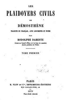 portada Les plaidoyers civils de Démosthène - Tome I (en Francés)