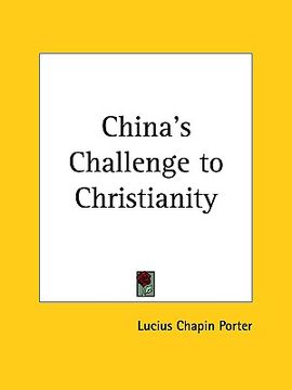 portada china's challenge to christianity (en Inglés)