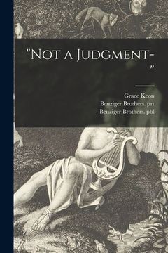 portada "Not a Judgment-" (en Inglés)