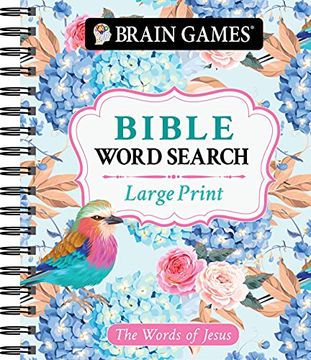 portada Brain Games - Large Print Bible Word Search: The Words of Jesus (Brain Games - Bible) (en Inglés)