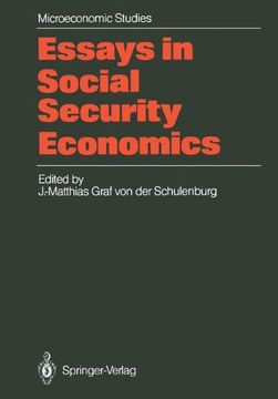 portada essays in social security economics: selected papers of a conference of the international institute of management, wissenschaftszentrum berlin (en Inglés)