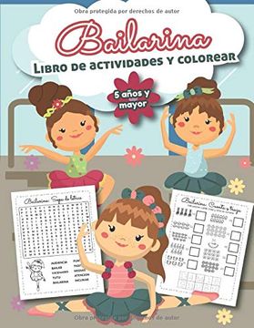 portada Bailarina Libro de Actividades y Colorear 5 Años y Mayor: Bilingual Ballet Book- en Español