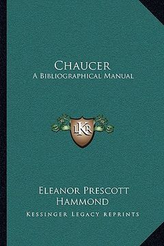 portada chaucer: a bibliographical manual
