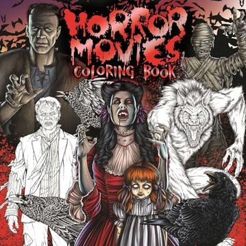 portada Horror Movies Adult Coloring Book (en Inglés)