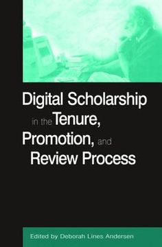 portada digital scholarship in the tenure, promotion, and review process (en Inglés)