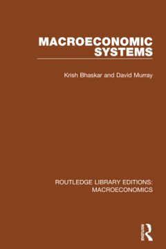 portada Macroeconomic Systems (Routledge Library Editions: Macroeconomics) (en Inglés)