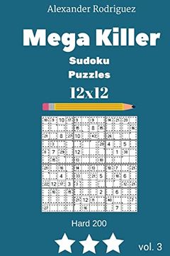 portada Mega Killer Sudoku Puzzles - Hard 200 Vol. 3 (en Inglés)