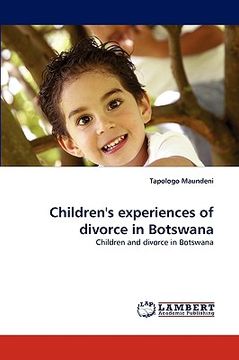 portada children's experiences of divorce in botswana (en Inglés)