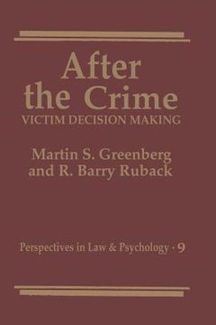 portada After the Crime: Victim Decision Making (en Inglés)