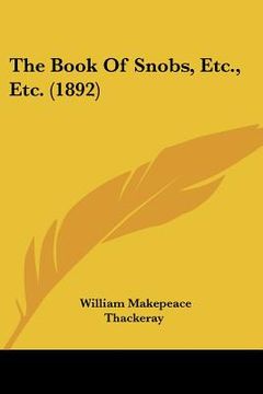 portada the book of snobs, etc., etc. (1892) (in English)