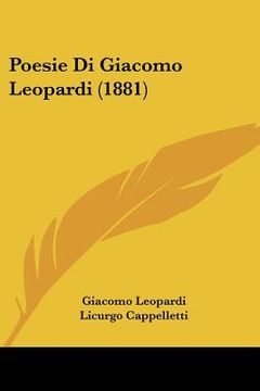 portada poesie di giacomo leopardi (1881) (en Inglés)