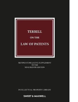 portada Terrell on the law of Patents 19Th ed: 2nd Supplement (in English)