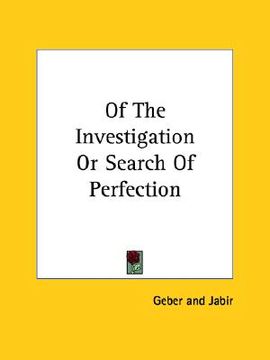portada of the investigation or search of perfection