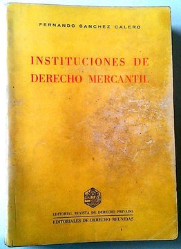 portada Instituciones de Derecho Mercantil