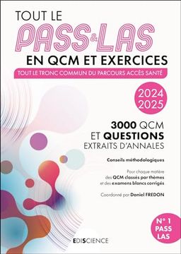 portada Tout le Pass & las en qcm et Exercices 2024-2025: Tout le Tronc Commun du Parcours Acces Santé (en Francés)