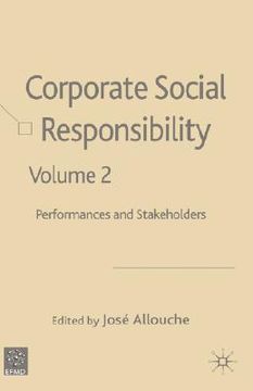 portada corporate social responsibility, volume 2: performances and stakeholders (en Inglés)