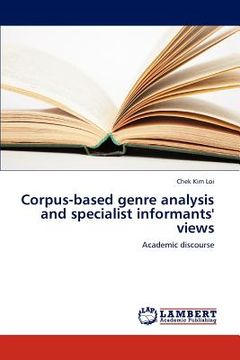 portada corpus-based genre analysis and specialist informants' views (en Inglés)