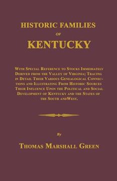 portada Historic Families of Kentucky