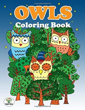 portada Owl Coloring Book: Relaxed Coloring Book Great Stress Relief for Kids ,Boy and Girl (en Inglés)