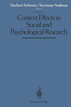 portada Context Effects in Social and Psychological Research (en Inglés)