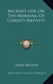 portada milton's ode on the morning of christ's nativity (en Inglés)