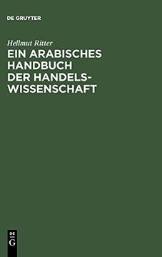 portada Ein Arabisches Handbuch der Handelswissenschaft (en Alemán)