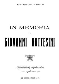 portada In Memoria di Giovanni Bottesini (in Italian)