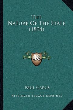 portada the nature of the state (1894)
