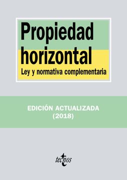 portada Propiedad Horizontal: Ley y Normativa Complementaria (Derecho - Biblioteca de Textos Legales)