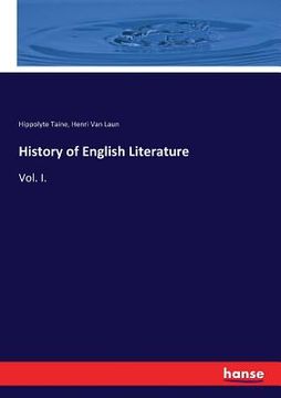 portada History of English Literature: Vol. I. (en Inglés)