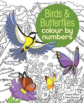portada Colour by Numbers Birds & Butterflies