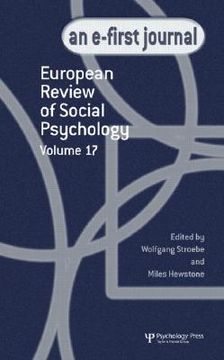 portada european review of social psychology: volume 17 (en Inglés)