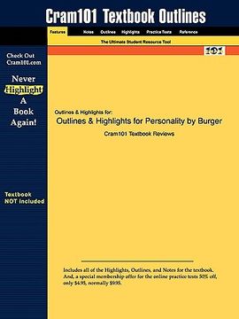 portada studyguide for personality by burger, isbn 9780495097860