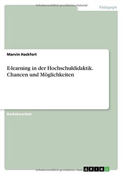 portada E-Learning in Der Hochschuldidaktik. Chancen Und Moglichkeiten (German Edition)