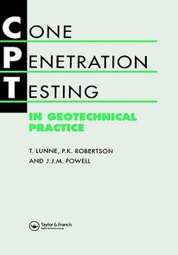 portada Cone Penetration Testing in Geotechnical Practice (en Inglés)