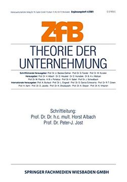 portada Theorie der Unternehmung (in German)
