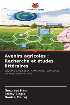 portada Avenirs agricoles: Recherche et études littéraires (in French)