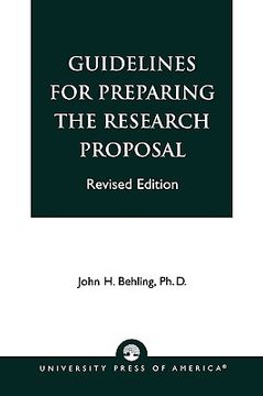portada guidelines for preparing the research proposal