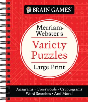 portada Brain Games - Merriam-Webster's Variety Puzzles Large Print: Anagrams, Crosswords, Cryptograms, Word Searches, and More! (in English)