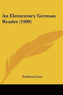 portada an elementary german reader (1909)